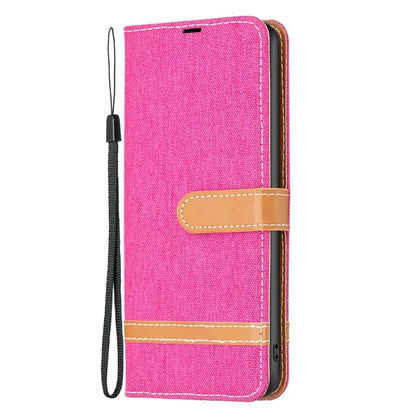 For Xiaomi Redmi Note 13 Pro 4G / Poco M6 Pro 4G Leather Wallet Case Jeans Cloth Texture Protective Cover