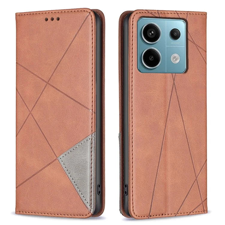 For Xiaomi Redmi Note 13 Pro 4G / Poco M6 Pro 4G Case PU Leather Card Slots Flip Phone Cover