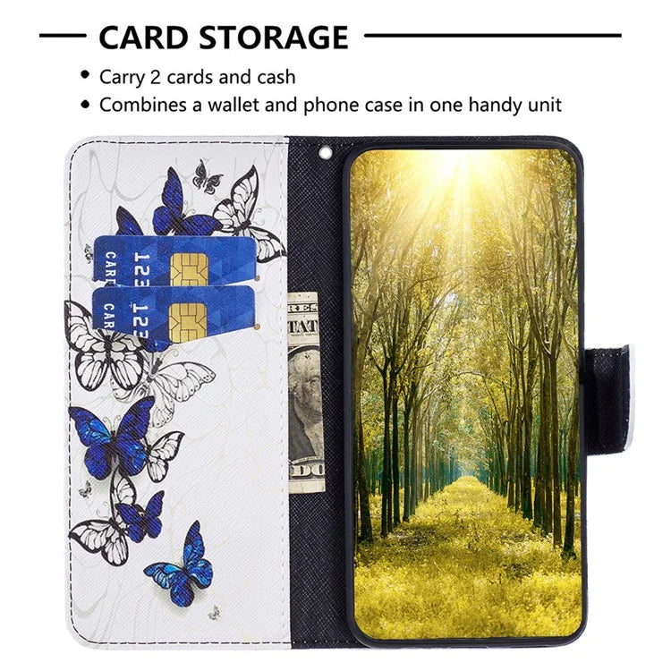 For Xiaomi Redmi Note 13 Pro 4G / Poco M6 Pro 4G Protective Folio Case Pattern Printing Leather Cover