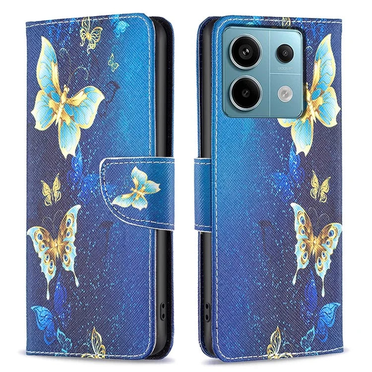 For Xiaomi Redmi Note 13 Pro 4G / Poco M6 Pro 4G Protective Folio Case Pattern Printing Leather Cover