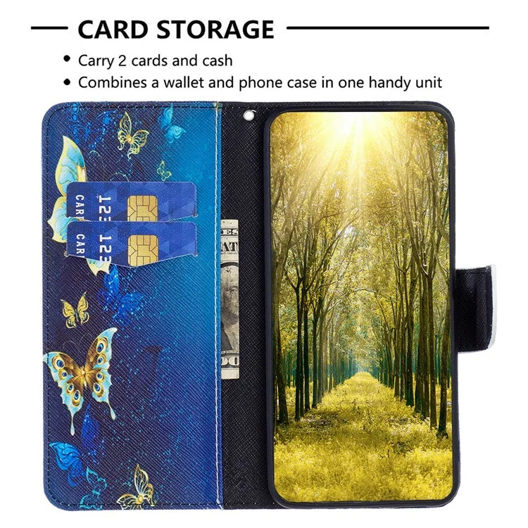 For Xiaomi Redmi Note 13 Pro 4G / Poco M6 Pro 4G Protective Folio Case Pattern Printing Leather Cover