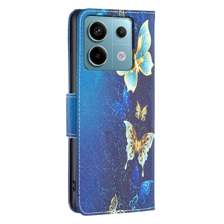 For Xiaomi Redmi Note 13 Pro 4G / Poco M6 Pro 4G Protective Folio Case Pattern Printing Leather Cover