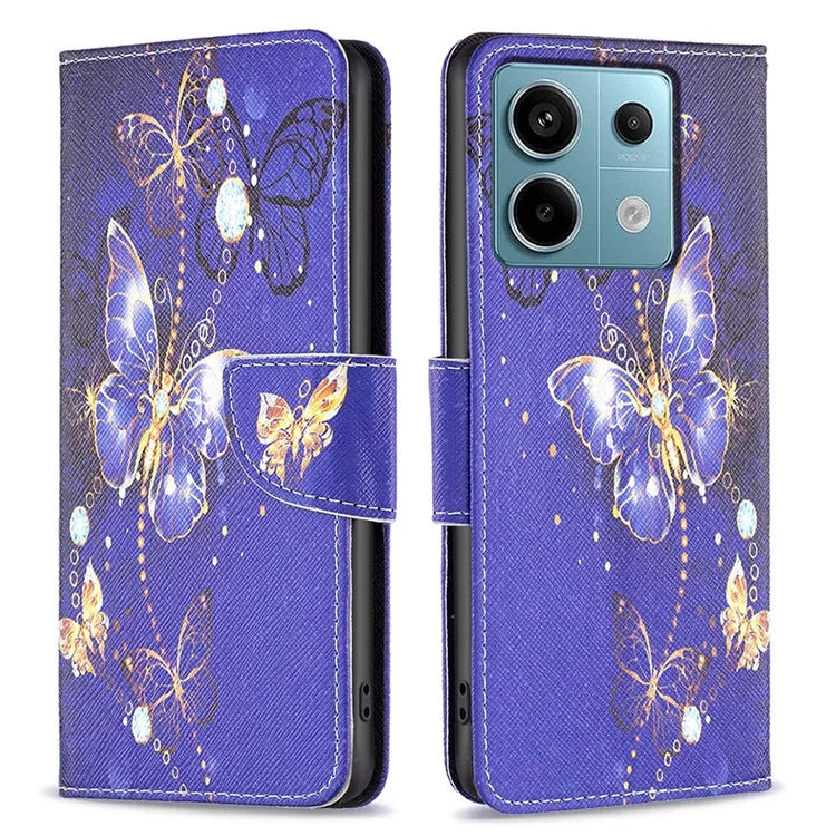 For Xiaomi Redmi Note 13 Pro 4G / Poco M6 Pro 4G Protective Folio Case Pattern Printing Leather Cover