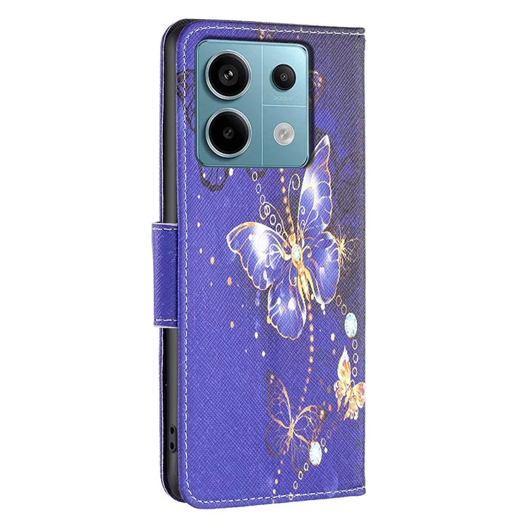 For Xiaomi Redmi Note 13 Pro 4G / Poco M6 Pro 4G Protective Folio Case Pattern Printing Leather Cover