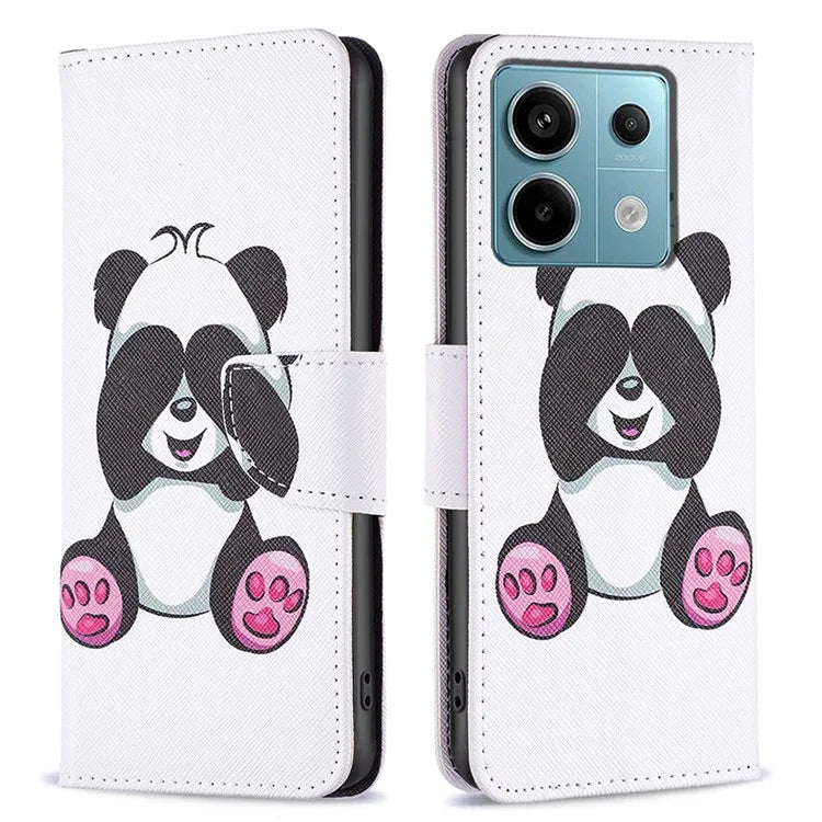 For Xiaomi Redmi Note 13 Pro 4G / Poco M6 Pro 4G Protective Folio Case Pattern Printing Leather Cover