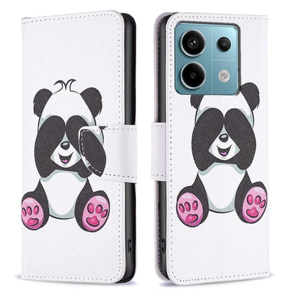 For Xiaomi Redmi Note 13 Pro 4G / Poco M6 Pro 4G Protective Folio Case Pattern Printing Leather Cover