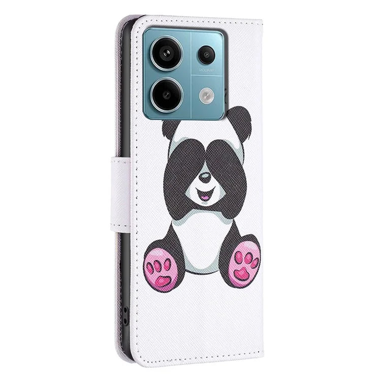 For Xiaomi Redmi Note 13 Pro 4G / Poco M6 Pro 4G Protective Folio Case Pattern Printing Leather Cover