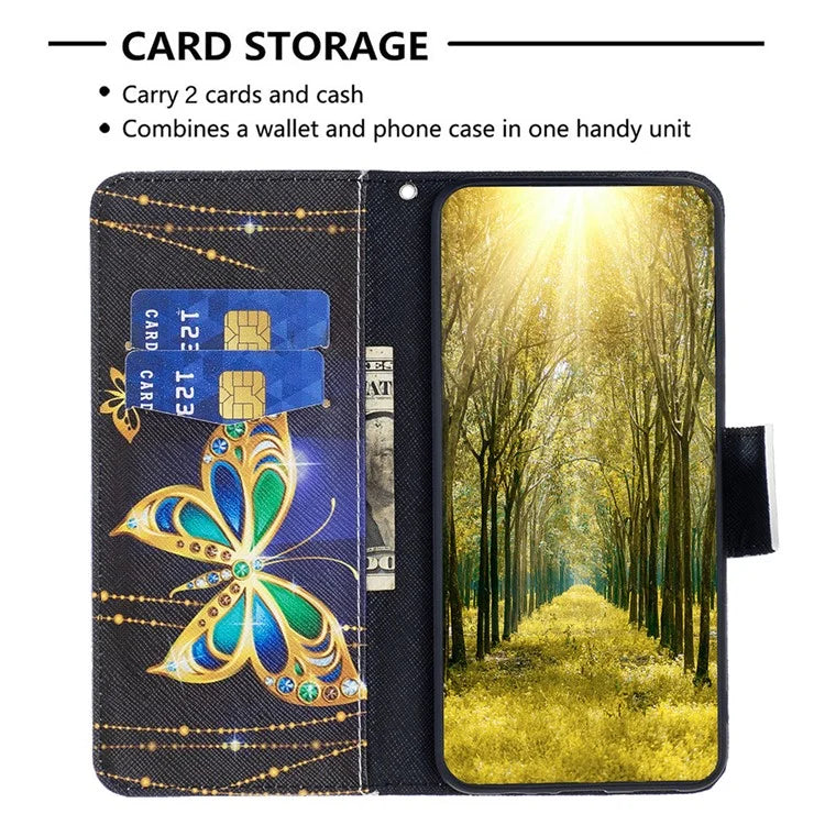 For Xiaomi Redmi Note 13 Pro 4G / Poco M6 Pro 4G Protective Folio Case Pattern Printing Leather Cover