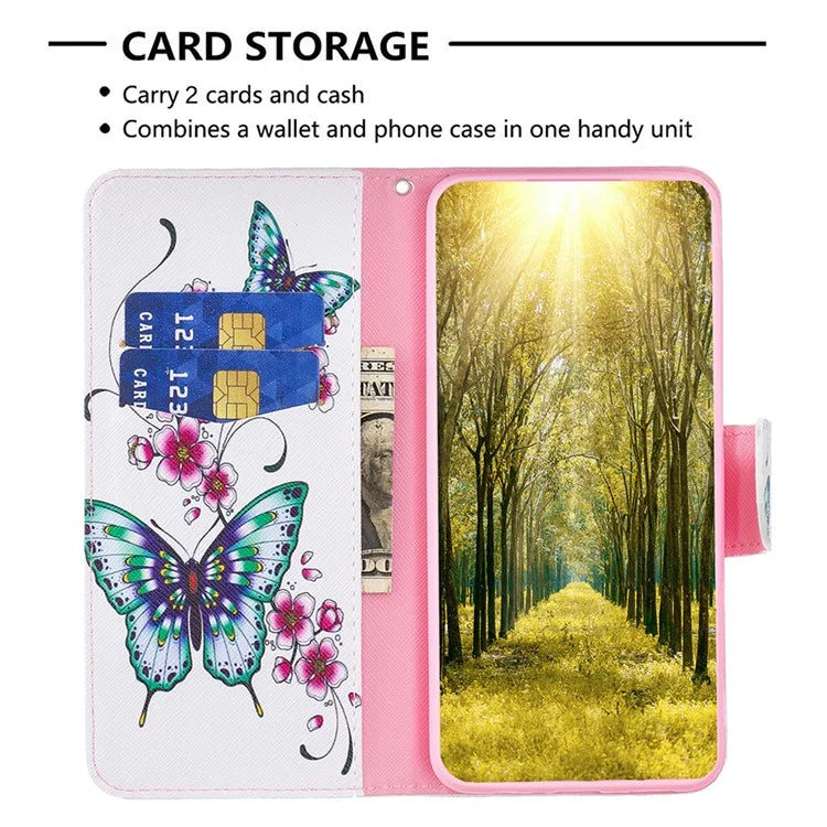 For Xiaomi Redmi Note 13 Pro 4G / Poco M6 Pro 4G Protective Folio Case Pattern Printing Leather Cover