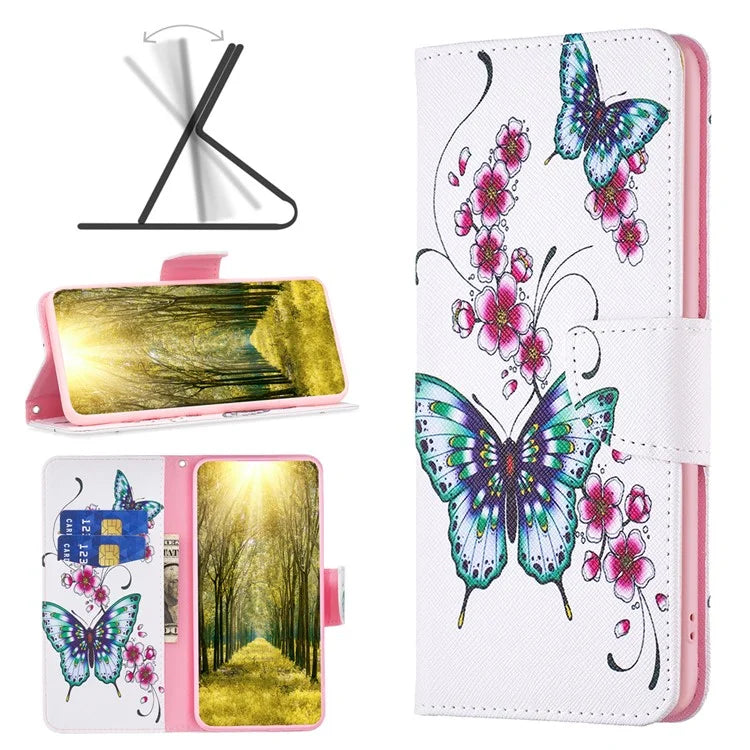 For Xiaomi Redmi Note 13 Pro 4G / Poco M6 Pro 4G Protective Folio Case Pattern Printing Leather Cover