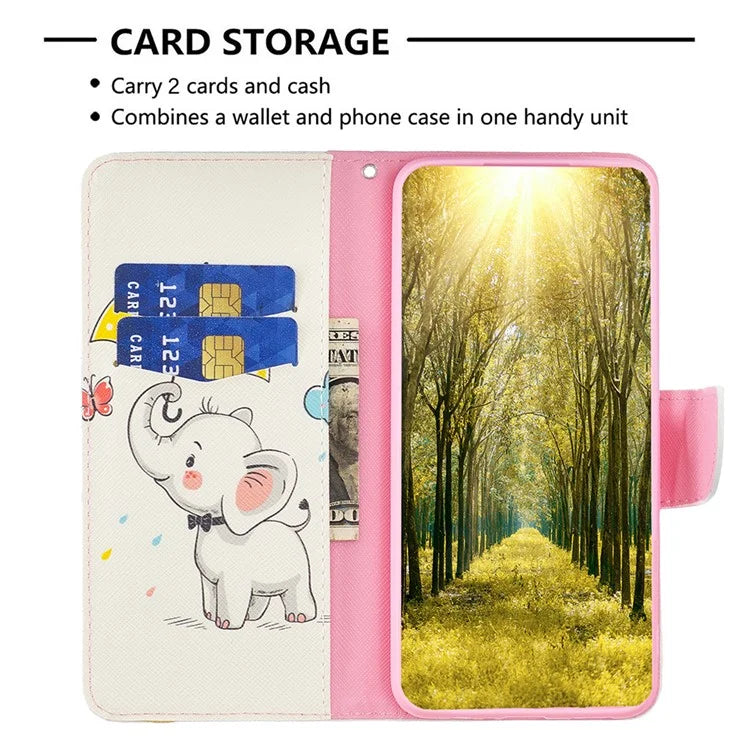 For Xiaomi Redmi Note 13 Pro 4G / Poco M6 Pro 4G Protective Folio Case Pattern Printing Leather Cover