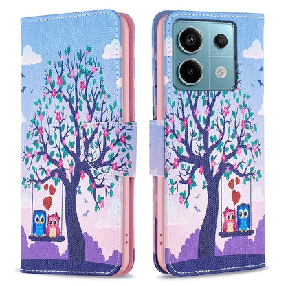 For Xiaomi Redmi Note 13 Pro 4G / Poco M6 Pro 4G Protective Folio Case Pattern Printing Leather Cover