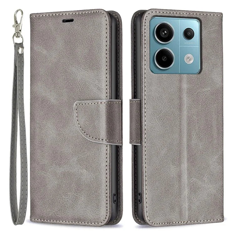 For Xiaomi Redmi Note 13 Pro 4G / Poco M6 Pro 4G Leather Case Stand View Folio Flip Phone Cover