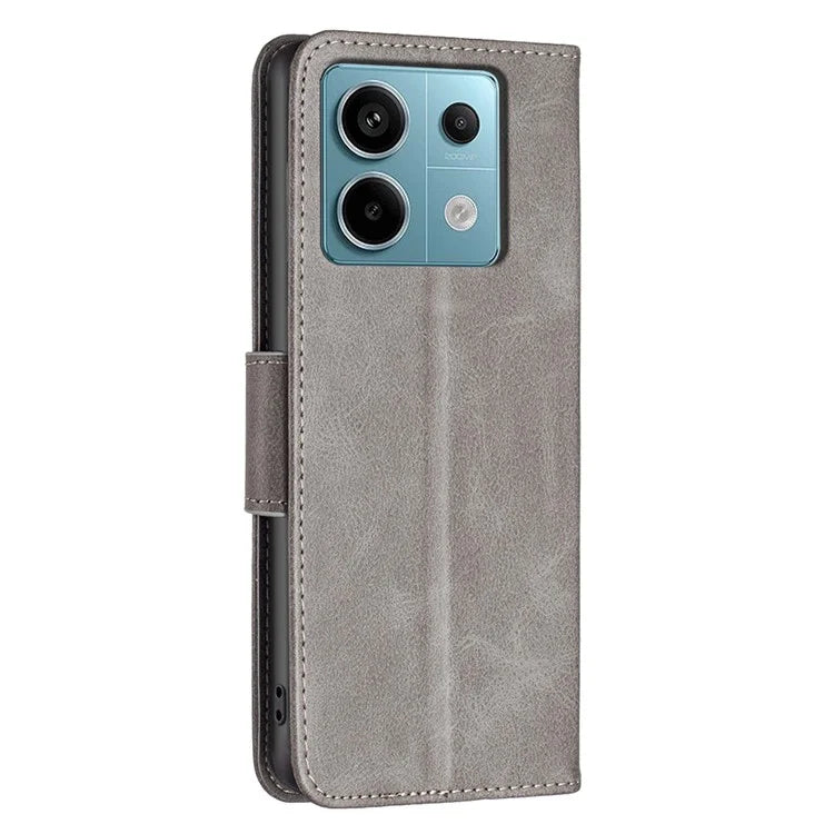 For Xiaomi Redmi Note 13 Pro 4G / Poco M6 Pro 4G Leather Case Stand View Folio Flip Phone Cover