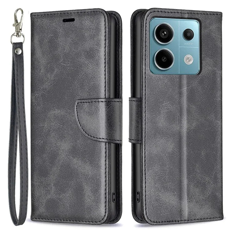 For Xiaomi Redmi Note 13 Pro 4G / Poco M6 Pro 4G Leather Case Stand View Folio Flip Phone Cover