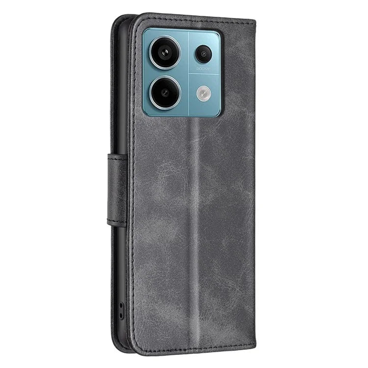 For Xiaomi Redmi Note 13 Pro 4G / Poco M6 Pro 4G Leather Case Stand View Folio Flip Phone Cover