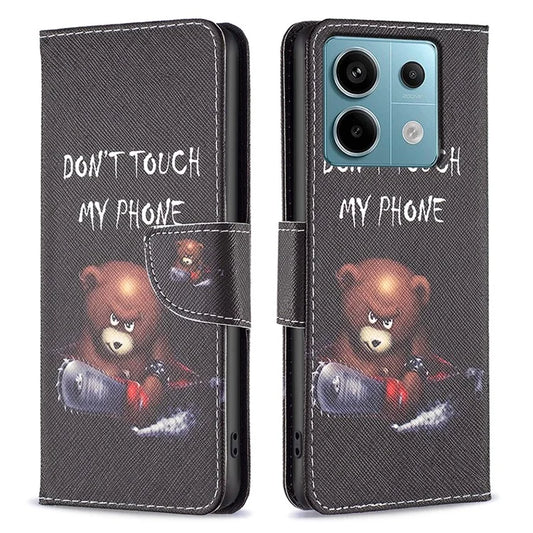 For Xiaomi Redmi Note 13 Pro 4G / Poco M6 Pro 4G Flip Wallet Phone Case Pattern Printing Leather Cover