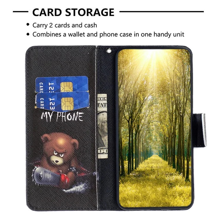 For Xiaomi Redmi Note 13 Pro 4G / Poco M6 Pro 4G Flip Wallet Phone Case Pattern Printing Leather Cover