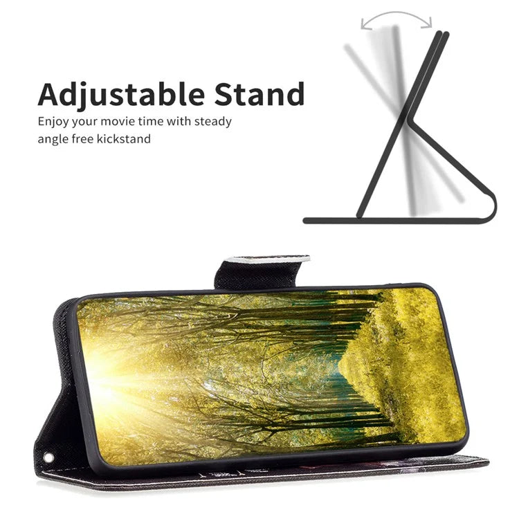 For Xiaomi Redmi Note 13 Pro 4G / Poco M6 Pro 4G Flip Wallet Phone Case Pattern Printing Leather Cover