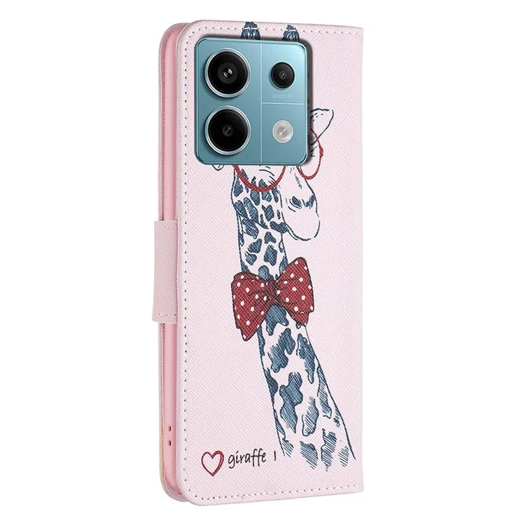 For Xiaomi Redmi Note 13 Pro 4G / Poco M6 Pro 4G Flip Wallet Phone Case Pattern Printing Leather Cover