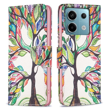 For Xiaomi Redmi Note 13 Pro 4G / Poco M6 Pro 4G Flip Wallet Phone Case Pattern Printing Leather Cover