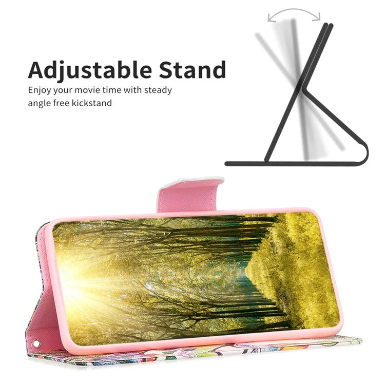 For Xiaomi Redmi Note 13 Pro 4G / Poco M6 Pro 4G Flip Wallet Phone Case Pattern Printing Leather Cover