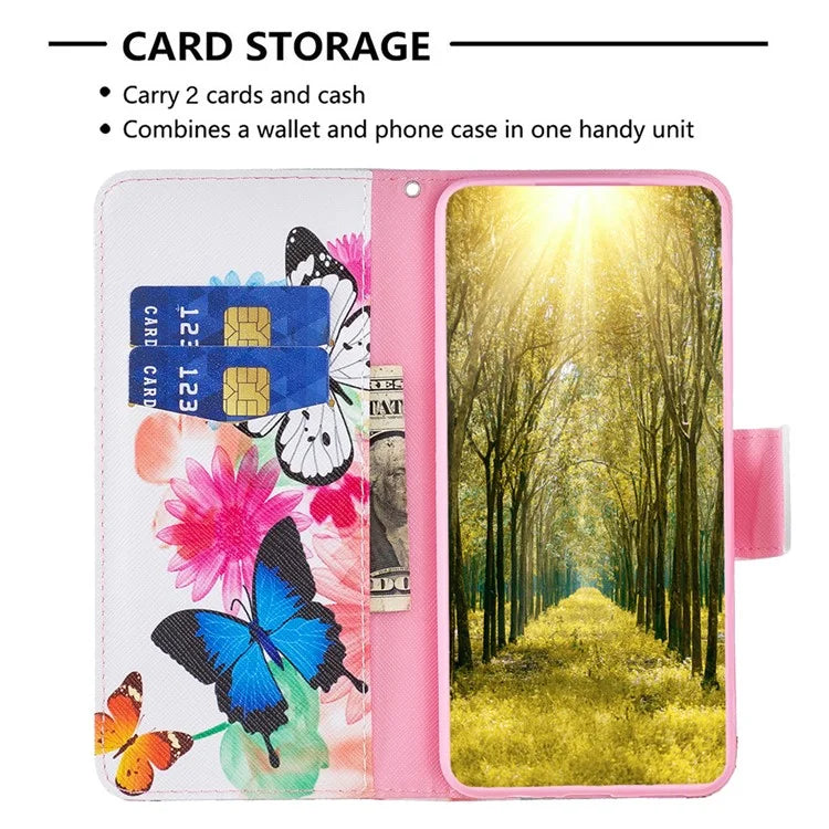 For Xiaomi Redmi Note 13 Pro 4G / Poco M6 Pro 4G Flip Wallet Phone Case Pattern Printing Leather Cover
