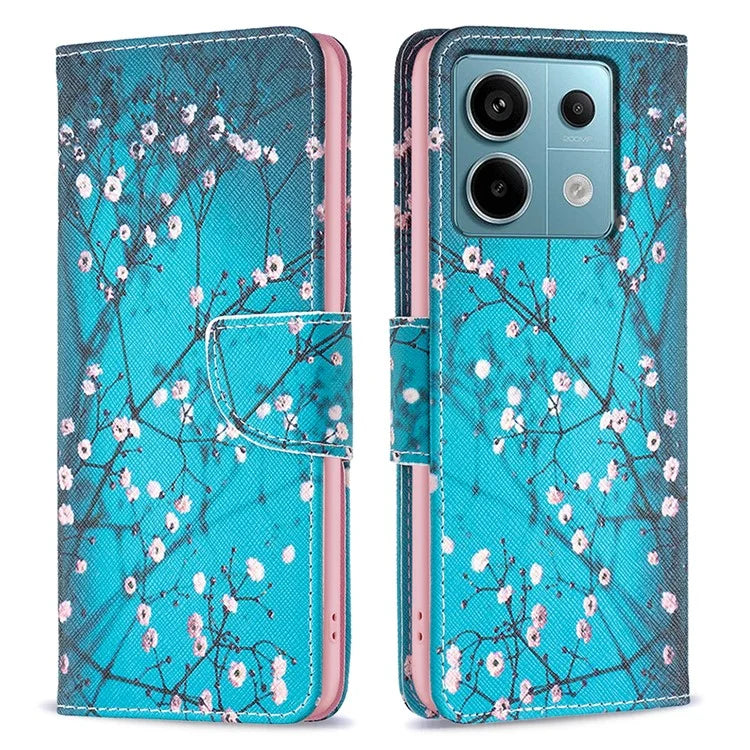 For Xiaomi Redmi Note 13 Pro 4G / Poco M6 Pro 4G Flip Wallet Phone Case Pattern Printing Leather Cover