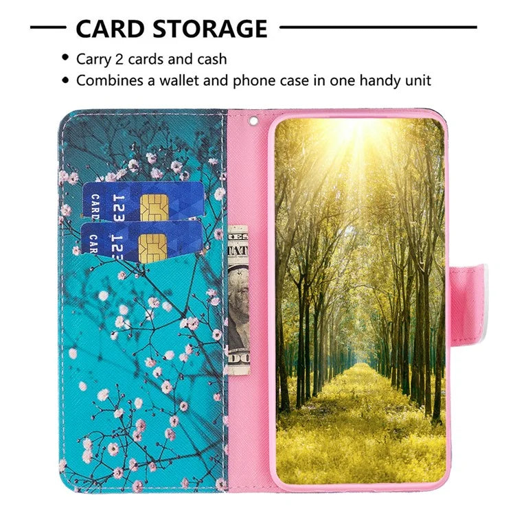 For Xiaomi Redmi Note 13 Pro 4G / Poco M6 Pro 4G Flip Wallet Phone Case Pattern Printing Leather Cover