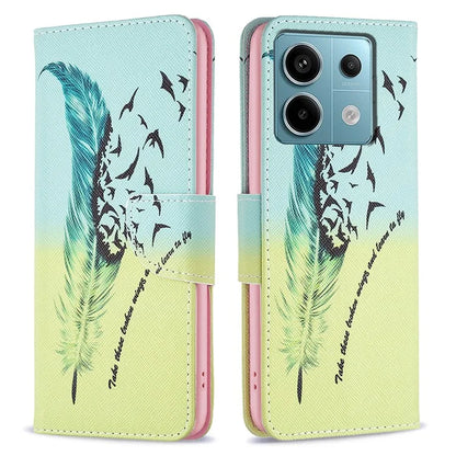 For Xiaomi Redmi Note 13 Pro 4G / Poco M6 Pro 4G Flip Wallet Phone Case Pattern Printing Leather Cover