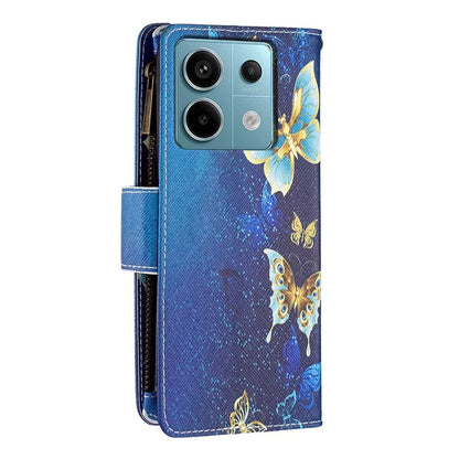 BF03 For Xiaomi Redmi Note 13 Pro 4G / Poco M6 Pro 4G Pattern Case Zipper PU Leather Phone Cover