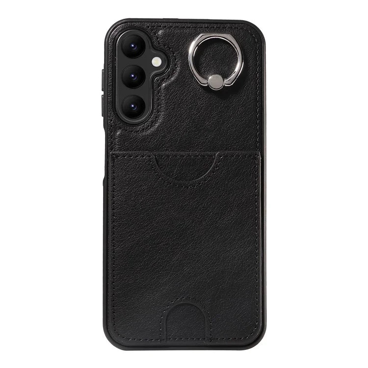 006 For Samsung Galaxy A25 5G (Global) (161.0 x 76.5 x 8.3mm) Case Card Slot Phone Cover Ring Holder