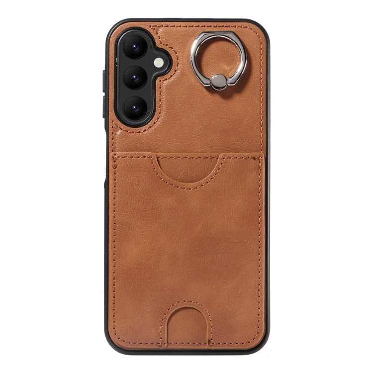 006 For Samsung Galaxy A25 5G (Global) (161.0 x 76.5 x 8.3mm) Case Card Slot Phone Cover Ring Holder