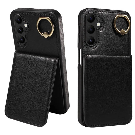 004 For Samsung Galaxy A25 5G (Global) (161.0 x 76.5 x 8.3mm) Case Card Holder Litchi Texture Phone Cover