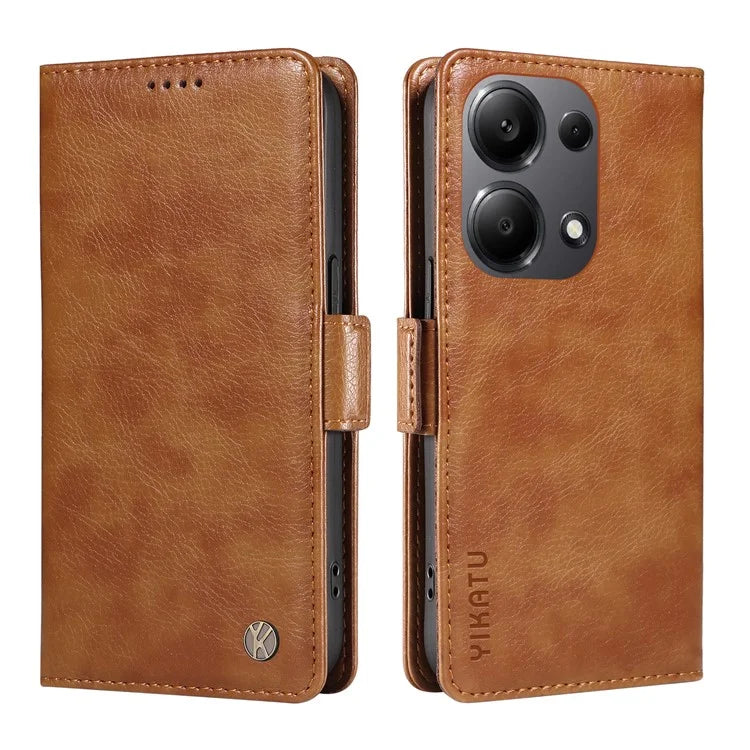 YIKATU YK-007 For Xiaomi Redmi Note 13 Pro 4G / Poco M6 Pro 4G Case Wallet Leather Phone Cover
