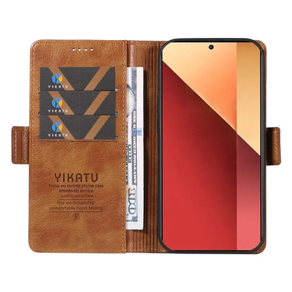 YIKATU YK-007 For Xiaomi Redmi Note 13 Pro 4G / Poco M6 Pro 4G Case Wallet Leather Phone Cover