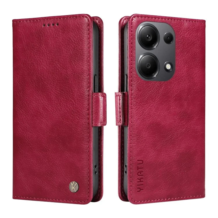 YIKATU YK-007 For Xiaomi Redmi Note 13 Pro 4G / Poco M6 Pro 4G Case Wallet Leather Phone Cover