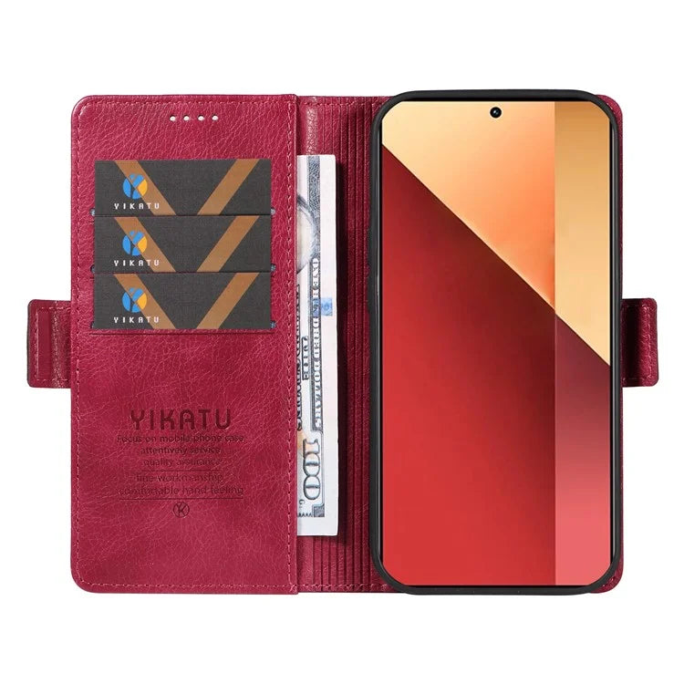 YIKATU YK-007 For Xiaomi Redmi Note 13 Pro 4G / Poco M6 Pro 4G Case Wallet Leather Phone Cover