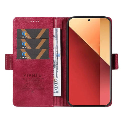 YIKATU YK-007 For Xiaomi Redmi Note 13 Pro 4G / Poco M6 Pro 4G Case Wallet Leather Phone Cover