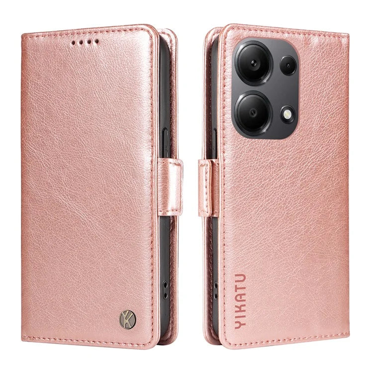 YIKATU YK-007 For Xiaomi Redmi Note 13 Pro 4G / Poco M6 Pro 4G Case Wallet Leather Phone Cover