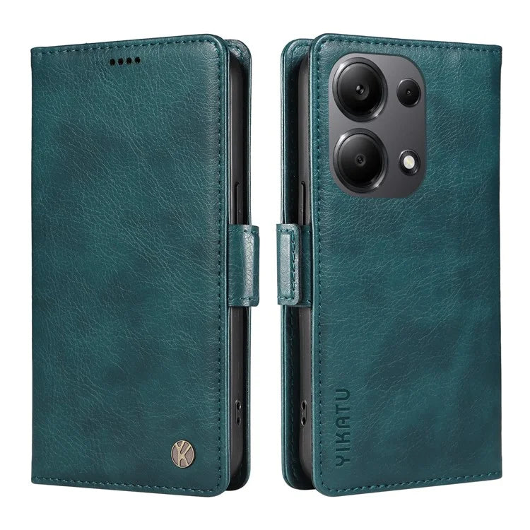 YIKATU YK-007 For Xiaomi Redmi Note 13 Pro 4G / Poco M6 Pro 4G Case Wallet Leather Phone Cover
