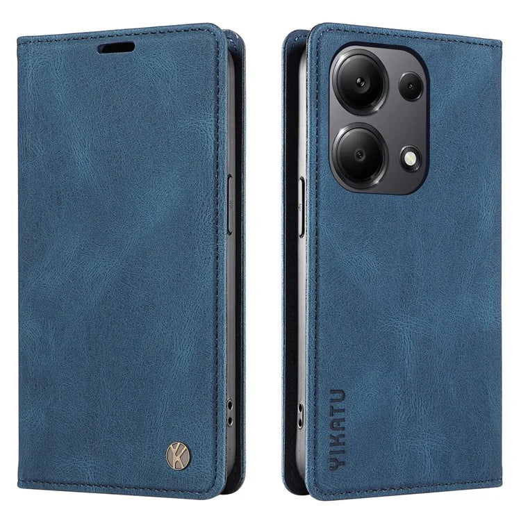 YIKATU YK-004 For Xiaomi Redmi Note 13 Pro 4G / Poco M6 Pro 4G Case Leather Skin-touch Phone Cover