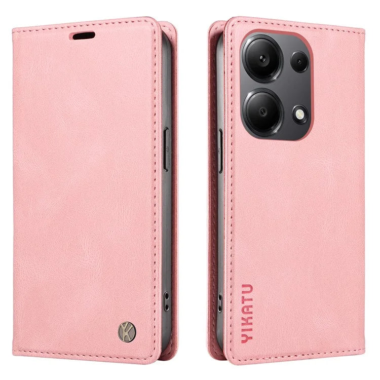 YIKATU YK-004 For Xiaomi Redmi Note 13 Pro 4G / Poco M6 Pro 4G Case Leather Skin-touch Phone Cover