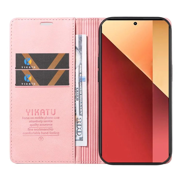 YIKATU YK-004 For Xiaomi Redmi Note 13 Pro 4G / Poco M6 Pro 4G Case Leather Skin-touch Phone Cover