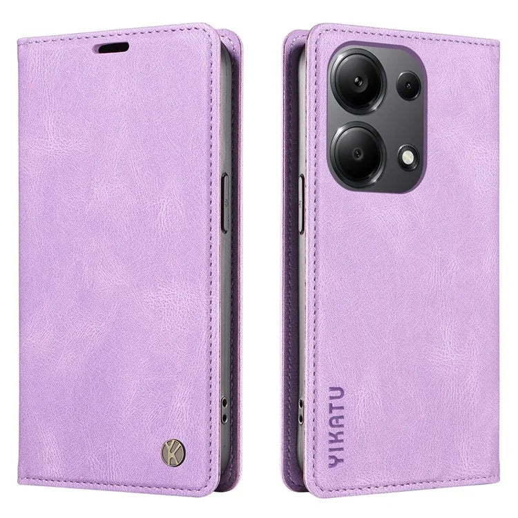 YIKATU YK-004 For Xiaomi Redmi Note 13 Pro 4G / Poco M6 Pro 4G Case Leather Skin-touch Phone Cover