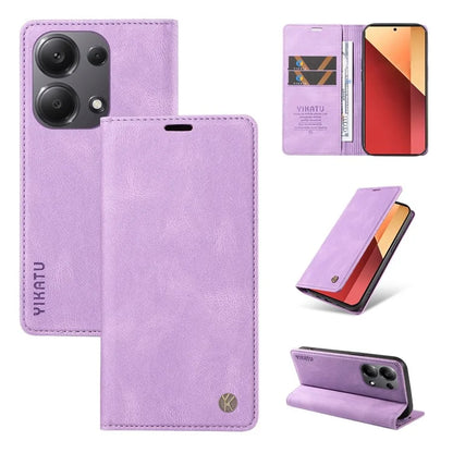 YIKATU YK-004 For Xiaomi Redmi Note 13 Pro 4G / Poco M6 Pro 4G Case Leather Skin-touch Phone Cover