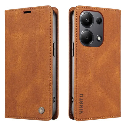 YIKATU YK-004 For Xiaomi Redmi Note 13 Pro 4G / Poco M6 Pro 4G Case Leather Skin-touch Phone Cover