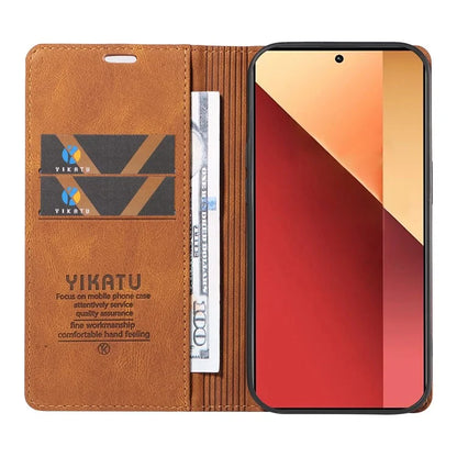 YIKATU YK-004 For Xiaomi Redmi Note 13 Pro 4G / Poco M6 Pro 4G Case Leather Skin-touch Phone Cover