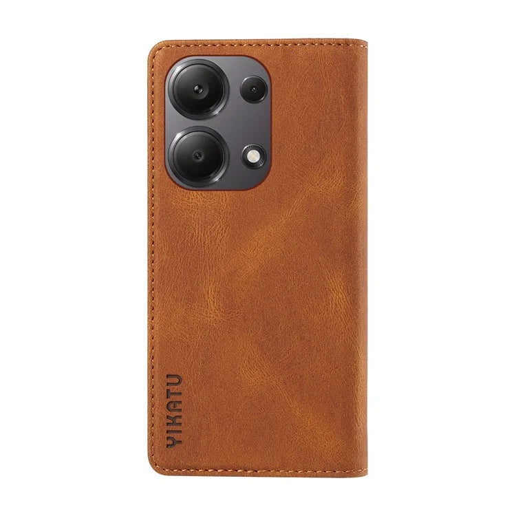 YIKATU YK-004 For Xiaomi Redmi Note 13 Pro 4G / Poco M6 Pro 4G Case Leather Skin-touch Phone Cover