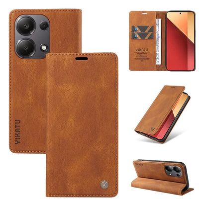 YIKATU YK-004 For Xiaomi Redmi Note 13 Pro 4G / Poco M6 Pro 4G Case Leather Skin-touch Phone Cover